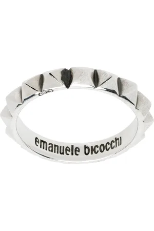 EMANUELE BICOCCHI Silver Pyramid Band Ring