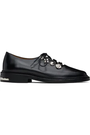 TOGA VIRILIS Black Hard Leather Derbys