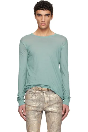Rick Owens Blue Hollywood Basic LS T-shirt