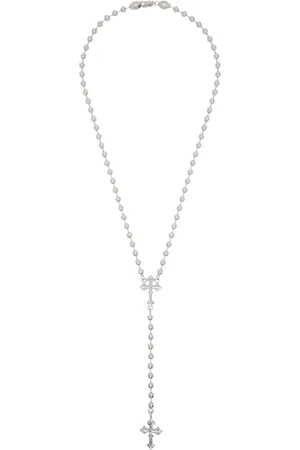 EMANUELE BICOCCHI Silver Beaded Rosary Necklace
