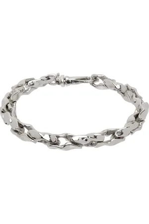 EMANUELE BICOCCHI Silver Large Hammered Chain Bracelet