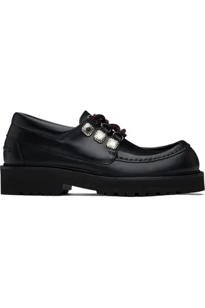 TOGA VIRILIS Black Hard Leather Derbys