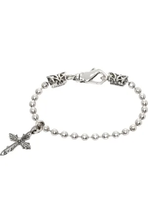 EMANUELE BICOCCHI SSENSE Exclusive Silver Cross Charm Bracelet