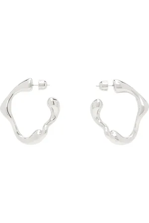 Maria Black Silver Splash Hoop Small Earrings
