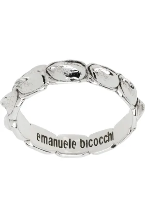 EMANUELE BICOCCHI SSENSE Exclusive Silver Croc Ring