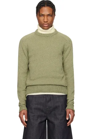Jil Sander Green Embroidered Sweater
