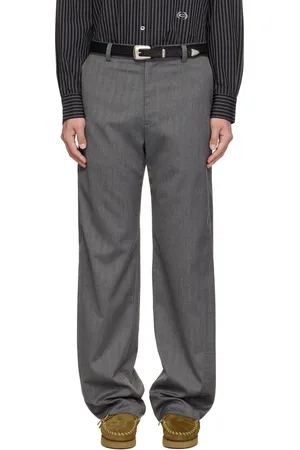 Commission Gray Herringbone Shift Trousers