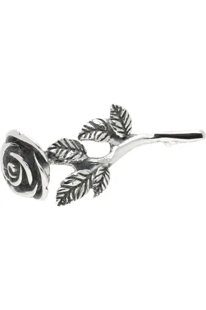 EMANUELE BICOCCHI Silver Blooming Rose Stud Single Earring