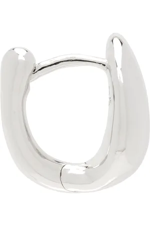 Maria Black Silver Sagene Trail Huggie Single Earring