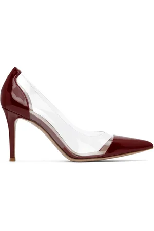 Gianvito Rossi Red Plexi Heels