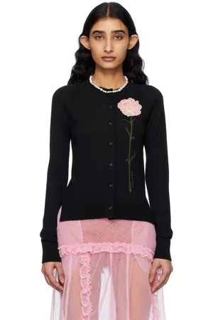 Simone Rocha Black Carnation Cardigan