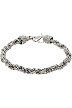 EMANUELE BICOCCHI Silver Wrapped Rope Chain Bracelet