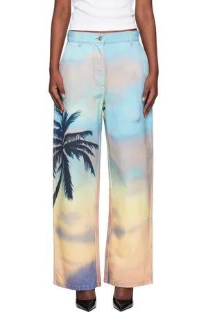 Palm Angels Multicolor Sunrise Palm Baggy Jeans