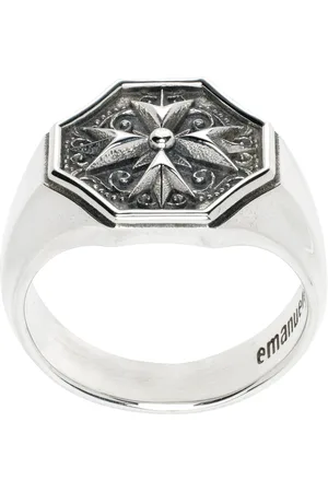 EMANUELE BICOCCHI Silver Crest Signet Ring