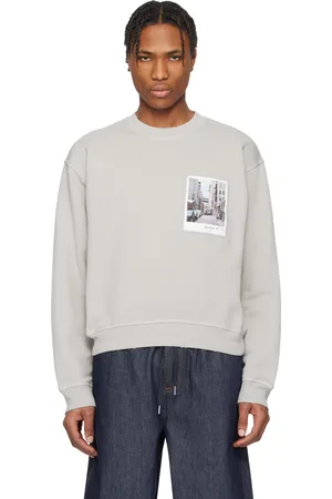 Helmut Lang Gray Dumbo Postcard Crewneck Sweatshirt