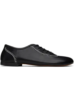 WALES BONNER Black Lace-Up Oxfords