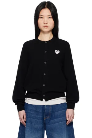 Comme des Garçons Black White Heart Cardigan