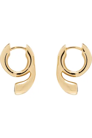 Maria Black Gold Mermaid Pool Huggie Earrings