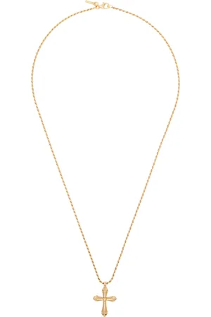 EMANUELE BICOCCHI SSENSE Exclusive Gold Thin Cross Necklace