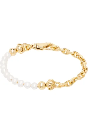 EMANUELE BICOCCHI SSENSE Exclusive Gold Pearl Bracelet