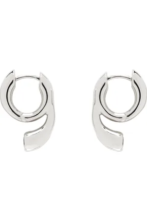 Maria Black Silver Mermaid Pool Huggie Earrings
