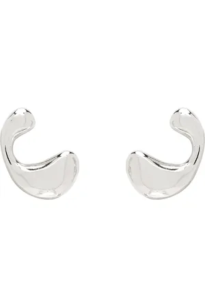 Maria Black Silver Dolphin Splash Stud Earrings