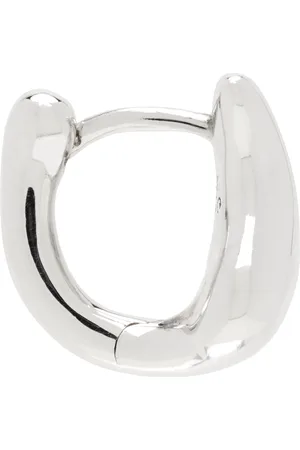 Maria Black Silver Sagene Trail Huggie Single Earring