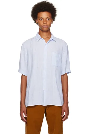 Sunspel Blue Micro Stripe Shirt