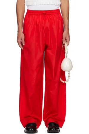 Simone Rocha Red Wide Leg Track Pants