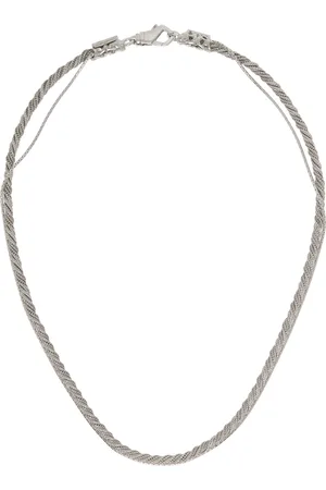 EMANUELE BICOCCHI SSENSE Exclusive Silver Torsion Necklace