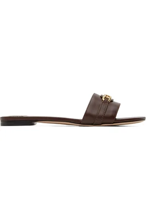 Tom Ford Brown Leather Slides