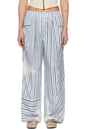OPEN YY Blue Paneled Pajama Trousers