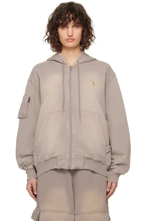 OPEN YY Beige Pocket Washed Box Hoodie