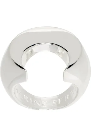 Marine Serre Silver Regenerated Brass Moon Ring