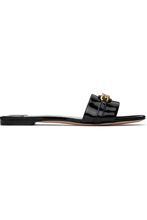 Tom Ford Black Leather Flat Sandals