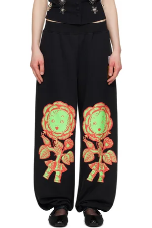 Chopova Lowena Black Rosebud Sweatpants