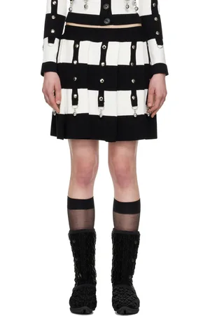 Chopova Lowena Black & White Kip Mini Skirt