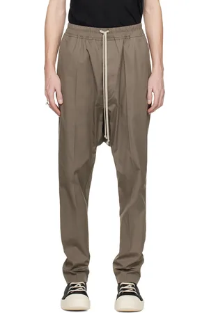 Rick Owens Gray Hollywood Drawstring Long Trousers