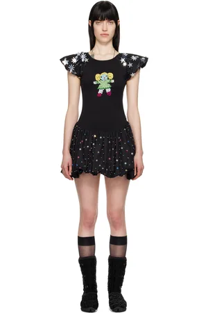 Chopova Lowena Black Angelica Minidress