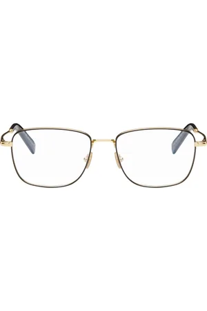 Tom Ford Gold & Black Blue Block Square Glasses