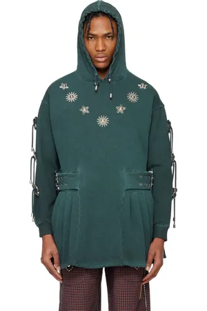 Chopova Lowena Blue Dallas Sweat Dress Hoodie