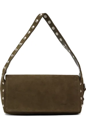OPEN YY Brown Suede Stud Duffle Bag