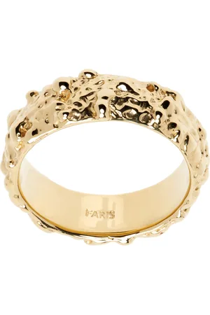FARIS Gold Roca Slim Band Ring