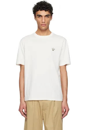 Maison Kitsuné White Barista Fox Patch Relax T-shirt