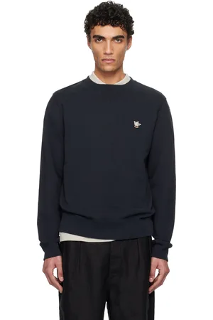 Maison Kitsuné Black Barista Fox Patch Regular Sweatshirt