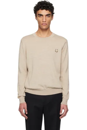 Maison Kitsuné Beige Bold Fox Head Patch Regular Sweater