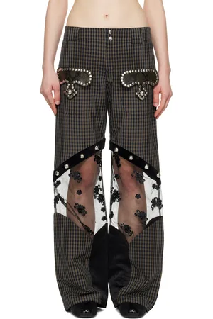 Chopova Lowena Navy & Beige Rusher Trousers
