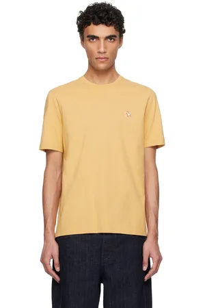 Maison Kitsuné Yellow Chillax Fox Patch Regular T-shirt