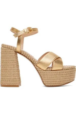 Gianvito Rossi Gold Bebe Heeled Sandals