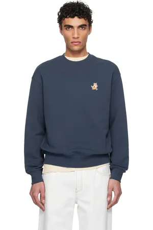 Maison Kitsuné Navy Speedy Fox Patch Comfort Sweatshirt